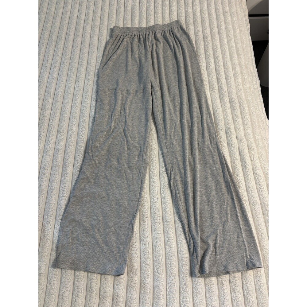 Aritzia The Group Babaton Luxe Ribbed Wide Leg lounge Pants women’s small gray